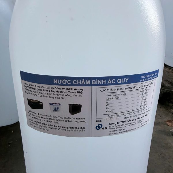 NƯỚC CẤT CHÂM BÌNH ẮC QUY GS – GIẢI PHÁP BẢO VỆ ẮC QUY HIỆU QUẢ THEO TIÊU CHUẨN NHẬT BẢN 5 NƯỚC CẤT CHÂM BÌNH ẮC QUY GS – GIẢI PHÁP BẢO VỆ ẮC QUY HIỆU QUẢ THEO TIÊU CHUẨN NHẬT BẢN - Ảnh 3